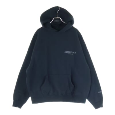 フロントロゴプリント プルオーバーパーカー フーディー ブラック Bランク