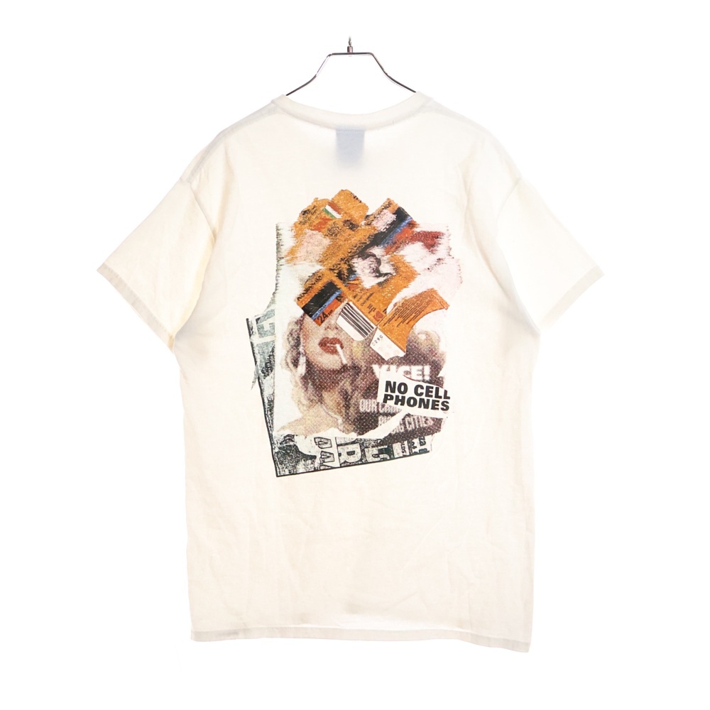 両面プリント クルーネック 半袖Tシャツ カットソー ホワイト Bランク