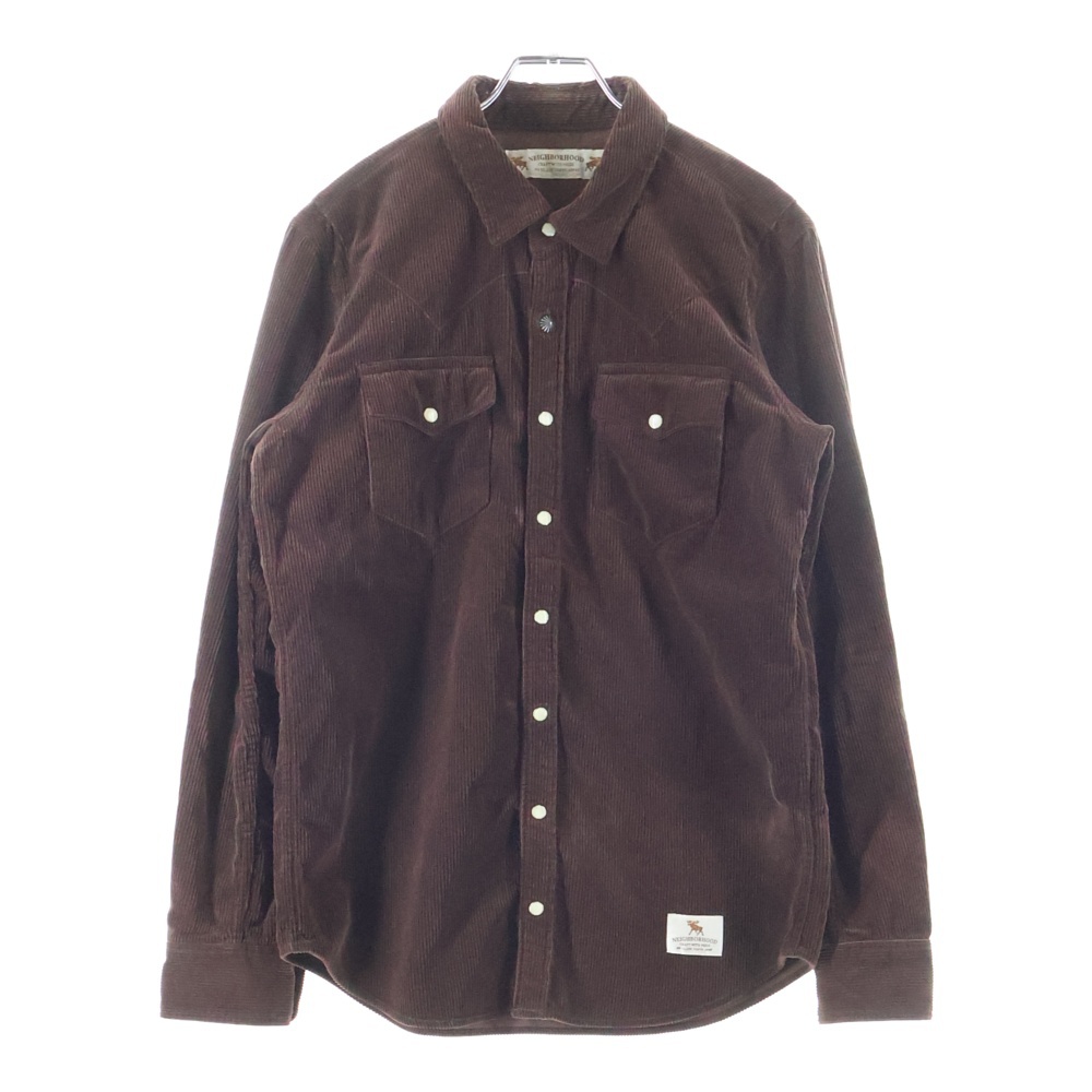 14AW DEAD WOOD-CORDUROY/C-SHIRT.LS デッドウッドコーデュロイ スナップボタン 長袖 ウエスタンシャツ ブラウン 142AQNH-SHM02 Bランク