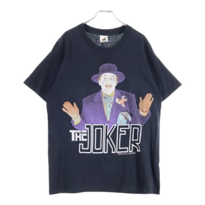 80S VINTAGE THE JOKER BATMAN MOVIE PROMO ジョーカー ヴィンテージプリントTシャツ 半袖カットソー ブラック Bランク