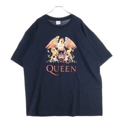 00S QUEEN クイーン プリントTシャツ 半袖カットソー ブラック/オレンジ Bランク