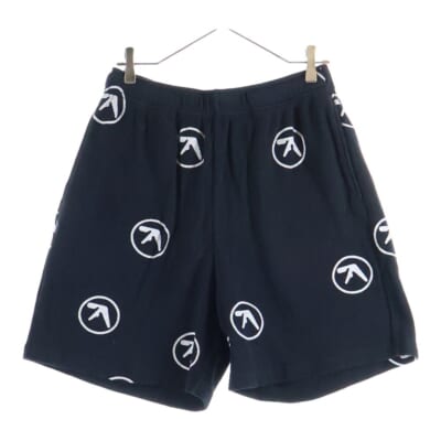25SS ×Aphex Twin Thermal Short エイフェックスツイン 総柄 サーマルショートパンツ ハーフパンツ ブラック Bランク