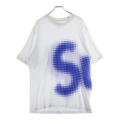 24SS Halftone S/S Top Tee ハーフトーン プリント 半袖Tシャツ カットソー ホワイト Bランク