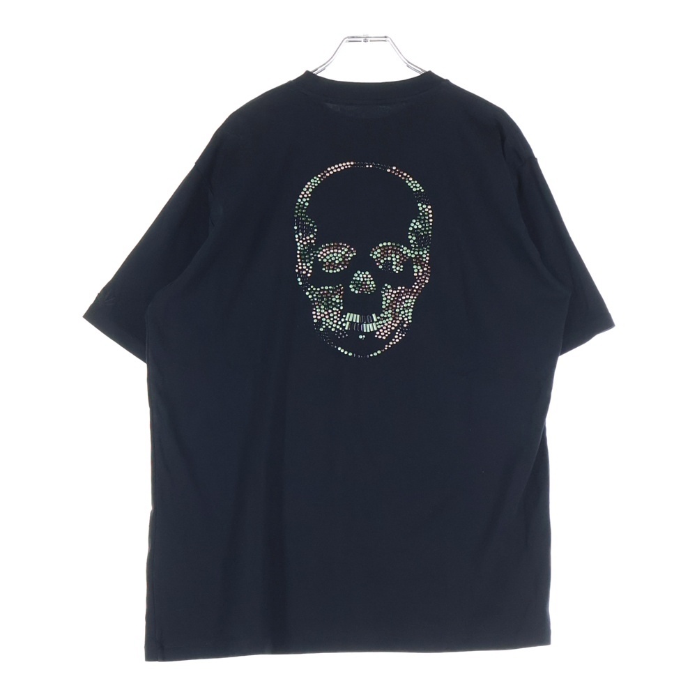ラインストーン スカルスタッズ Tシャツ 半袖カットソー ブラック YMP-1239H Bランク