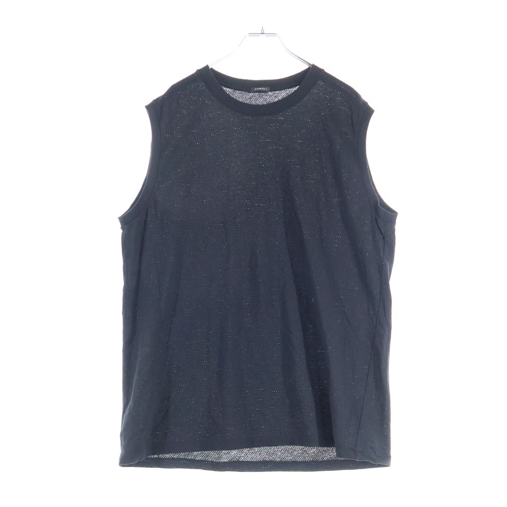 25SS コットンメッシュ ノースリーブ カットソー ブラック B01‐05037 Bランク