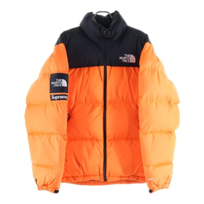 16AW ×THE NORTH FACE Nuptse Jacket ザノースフェイス ヌプシダウンジャケット ブラック/オレンジ ND51602I Aランク