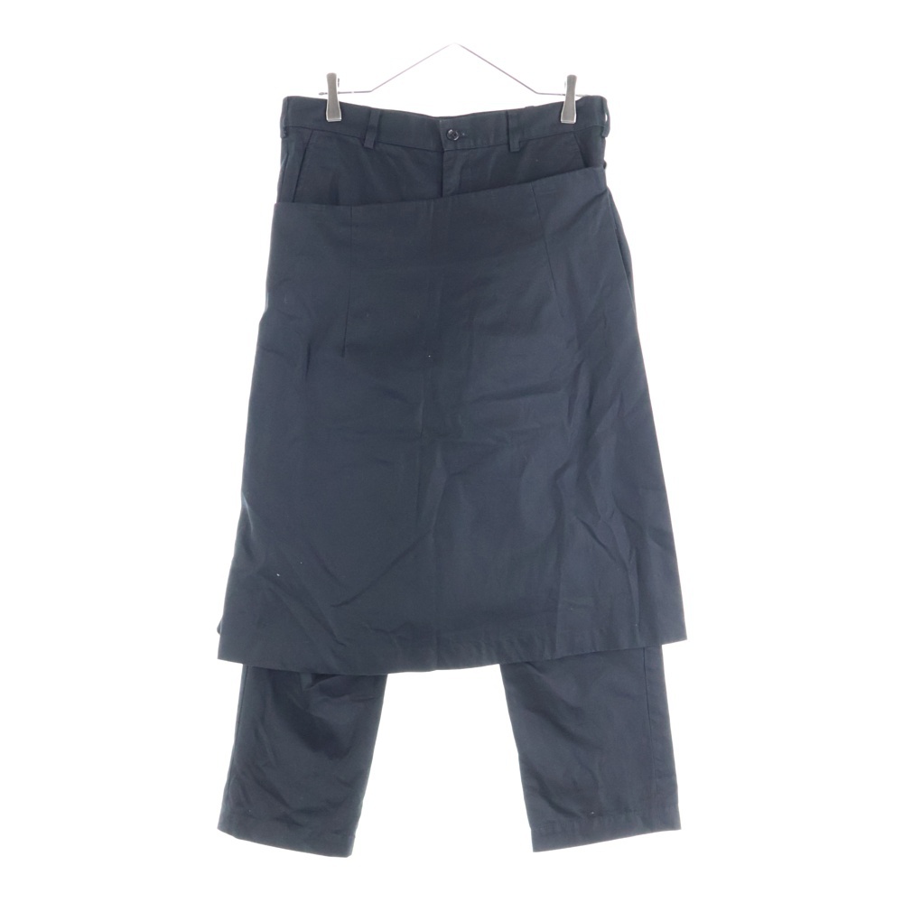 14SS AD2013 巻きスカート レイヤード パンツ ブラック 1M-P013 Bランク