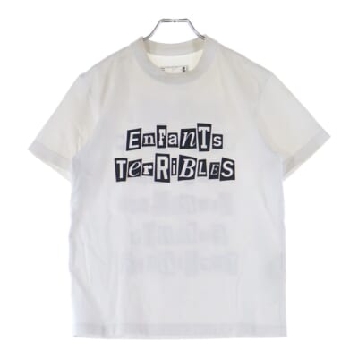 21AW × Jean Paul GAULTIER Enfants Terribles Print T-Shirt アンファン テリブル プリント 半袖カットソー Tシャツ ホワイト 21‐0249S Bランク