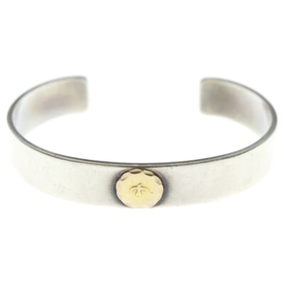 平打ちブレスM バングル シルバー/ゴールド Bランク