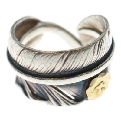 【現行】メタル付きフェザーリング シルバー/ゴールド Bランク