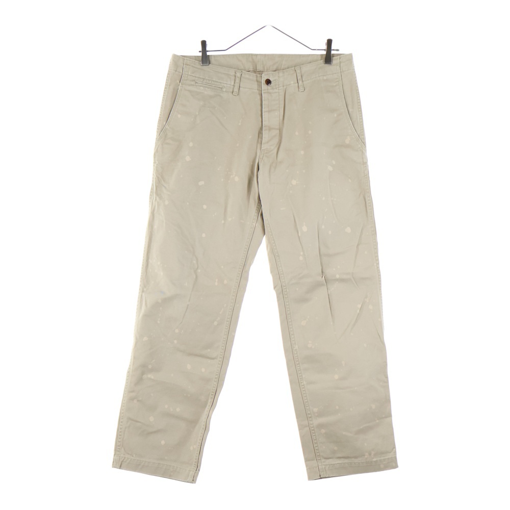 13SS AD2012 ブリーチ加工 チノ ワークパンツ ベージュ HK‐P044 Bランク