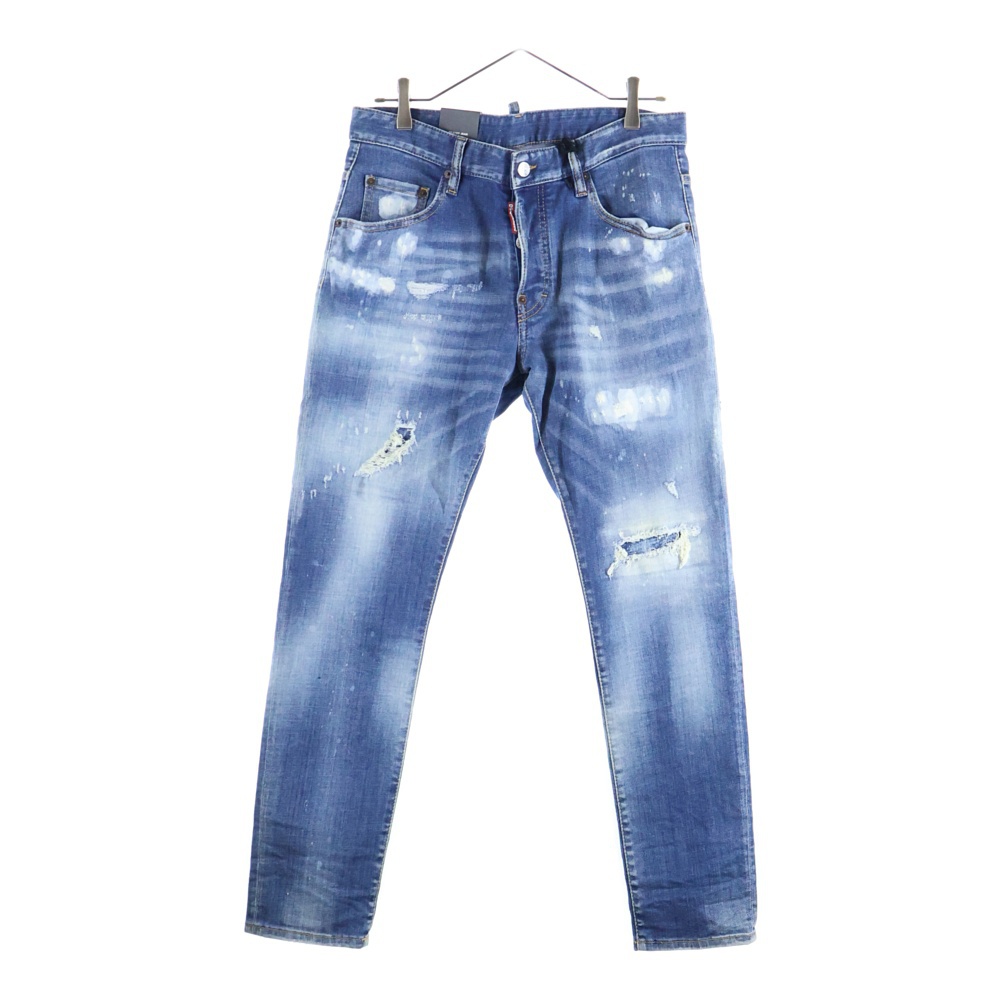 20SS SKATER JEAN スケータージーン クラッシュ加工デニムパンツ インディゴ S71LB0720 S306664 Aランク