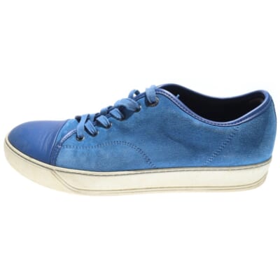 スエード レザー ローカットスニーカー ブルー Bランク