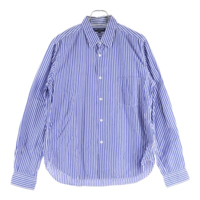 09AW AD2009 ストライプ 長袖 シャツ ブルー HD‐B105 Bランク