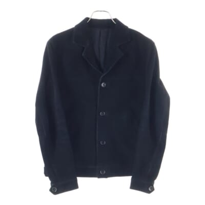 4 BOTTONS LEATHER JACKET 211147102 スウェードレザージャケット ブラック Bランク