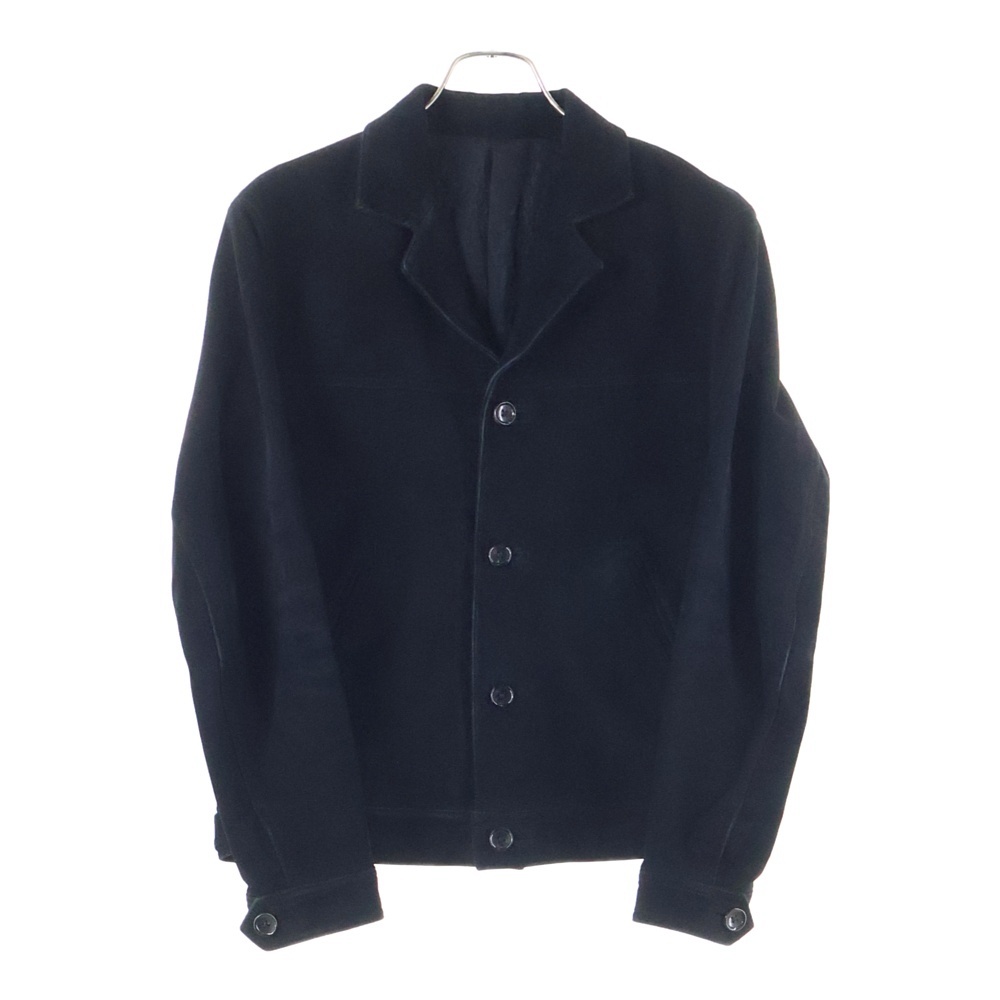 4 BOTTONS LEATHER JACKET 211147102 スウェードレザージャケット ブラック Bランク