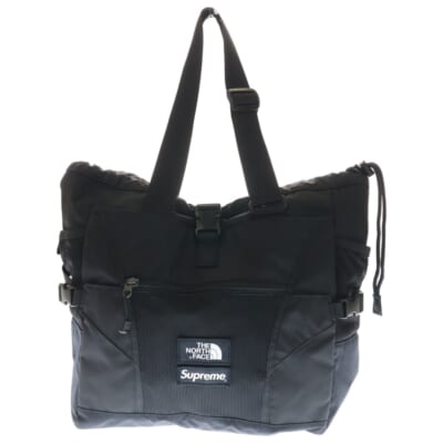 20SS ×THE NORTH FACE Adventure Tote ロゴ刺繍 ナイロン アドベンチャー トートバッグ ブラック NF0A4QT1 Aランク