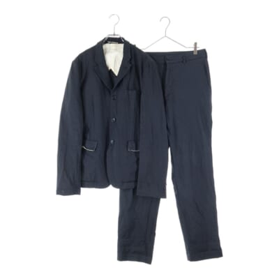 11AW AD2011 レーヨン混 マイクロストライプ 3B シングルテーラードジャケット スラックスパンツ セットアップ ブラック 1H-J206/1H-P206 Bランク