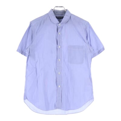 11SS AD2010 ラウンドカラー 半袖シャツ ブルー HG-B030 Bランク