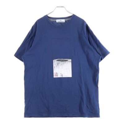19SS ロゴ プリント 半袖 カットソー Tシャツ ネイビー 70152NS86 Bランク