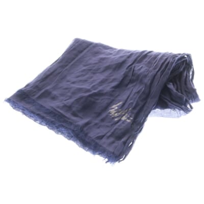 SAMPLE シルク混 大判ストール ネイビー HO-L07-436 Bランク