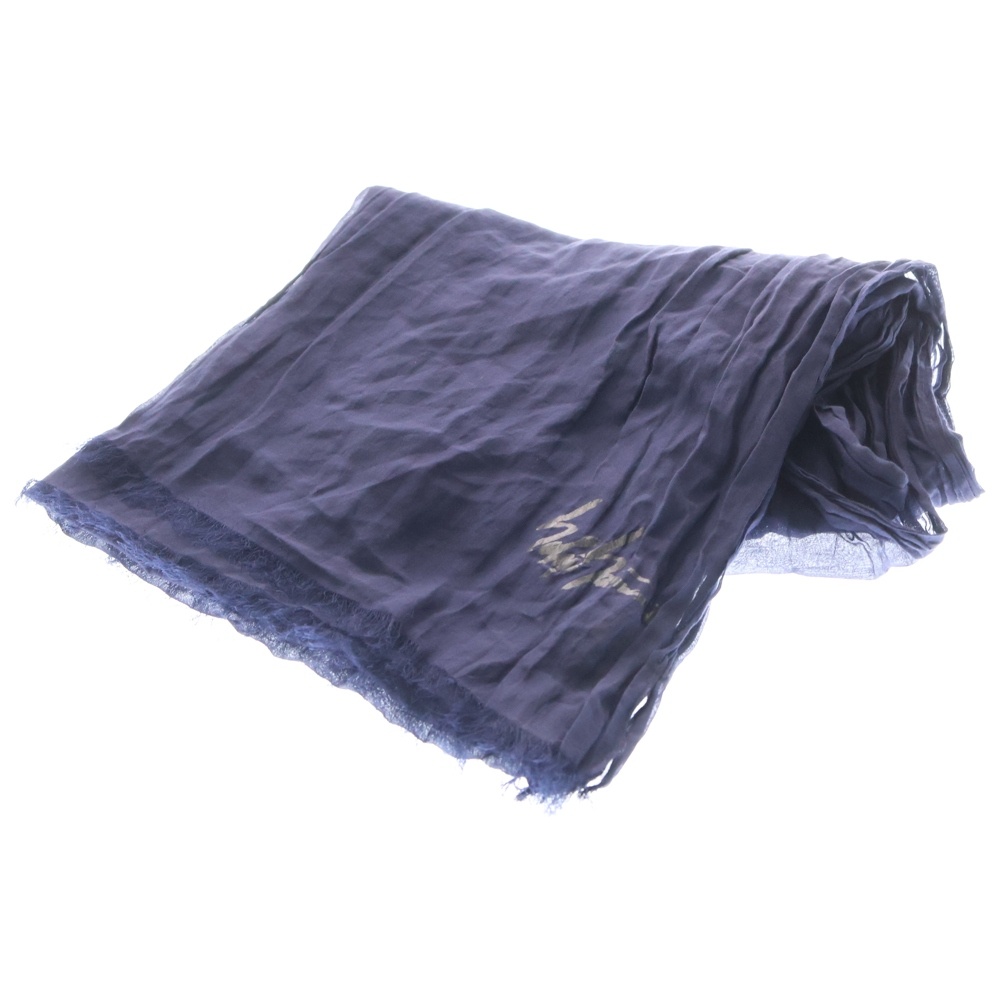 SAMPLE シルク混 大判ストール ネイビー HO-L07-436 Bランク