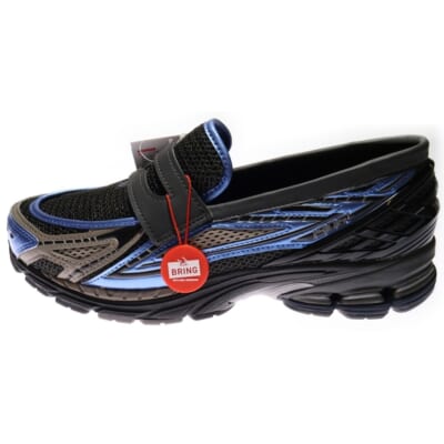 U1906LAR メッシュ ローカットスニーカー ローファー グレー/ブルー US11/29cm Sランク