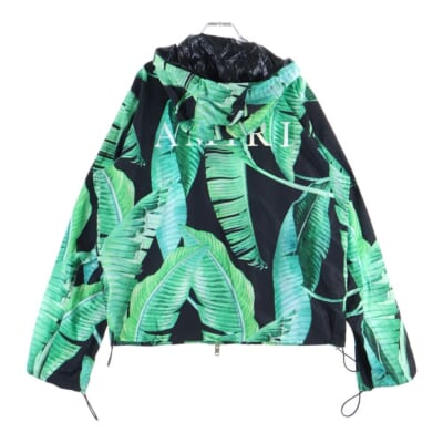 BANANA LEAF HOODED JACKET バナナリーフプリント フーデッドジャケット グリーン/ブラック Bランク