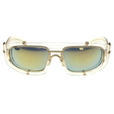 90S VINTAGE CRYSTAL ヴィンテージ クリスタル 異素材フレームドッキング サングラス 眼鏡 アイウェア ゴールド 3058-J-M Bランク