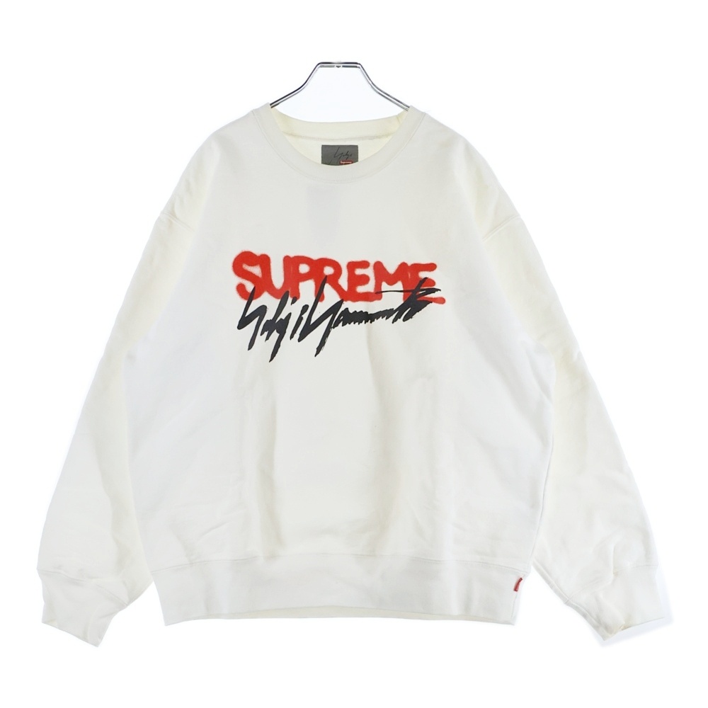 20AW ×Yohji Yamamoto Crewneck ヨージヤマモト クルーネック スウェットトレーナー ホワイト Bランク