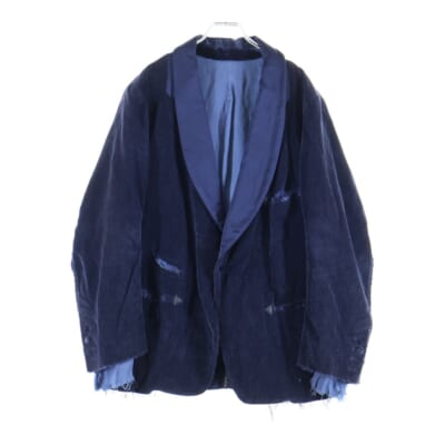 SHAWL COLLAR 1-B JACKET ショールカラー カシミアコーデュロイ カットオフ 1B テーラードジャケット ネイビー sg.0151b Bランク