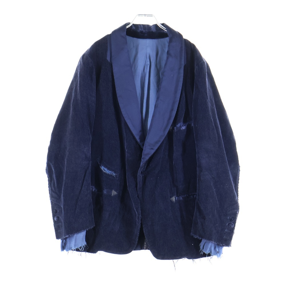 SHAWL COLLAR 1-B JACKET ショールカラー カシミアコーデュロイ カットオフ 1B テーラードジャケット ネイビー sg.0151b Bランク