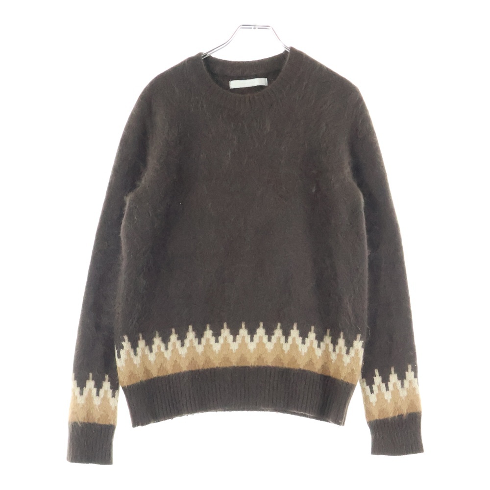 02AW ARCHIVE ジョージ期 クルーネック アンゴラウールニット セーター ブラウン アーカイブ Bランク