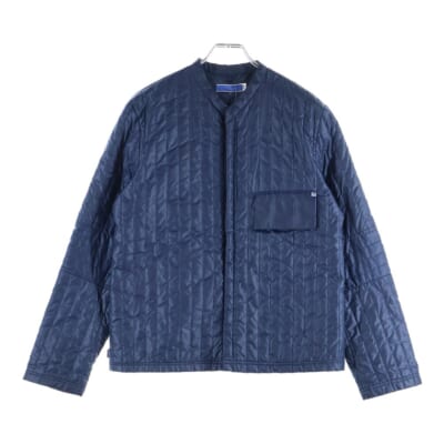 90S ARCHIVE 青タグ 日本製 中綿 ノーカラージャケット ネイビー Bランク