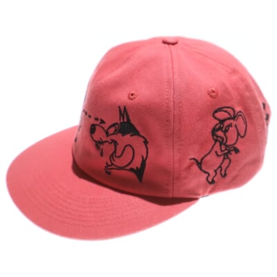 BBW CAP ロゴ刺繍 6パネル ベースボールキャップ 帽子 ピンク CES25G05 Bランク