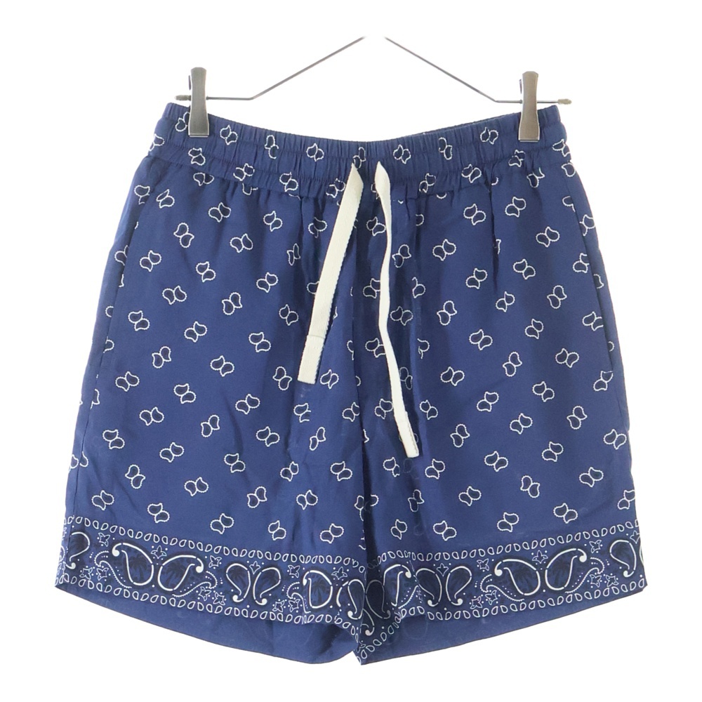 24SS PAISLEY DRAWSTRING SHORT ペイズリー柄 ドローストリング ショーツ ハーフパンツ ネイビー PMCB034S24FAB005 Sランク