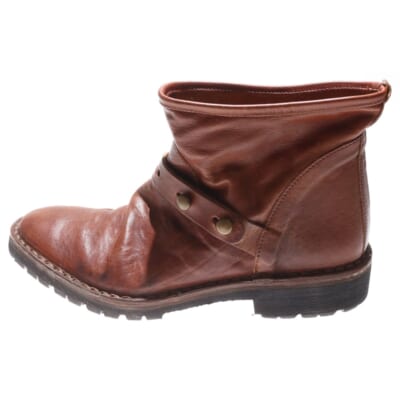 フロントアジャスター レザーショートブーツ ブラウン Bランク