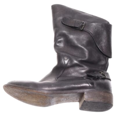 アジャスター レザーミドルブーツ ブラック Bランク