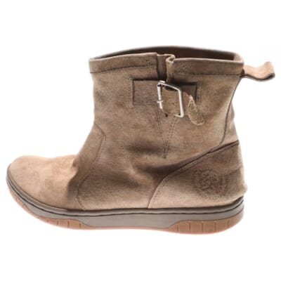 サイドアジャスター スウェードレザーショートブーツ ブラウン Bランク