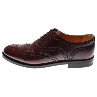 BURWOOD ウイングチップ レザーシューズ レディース バーガンディー DE0001 Bランク