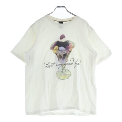 09AW A CLOSED FEELING期 パフェ グラフィック クルーネック カットソー 半袖Tシャツ ホワイト Bランク