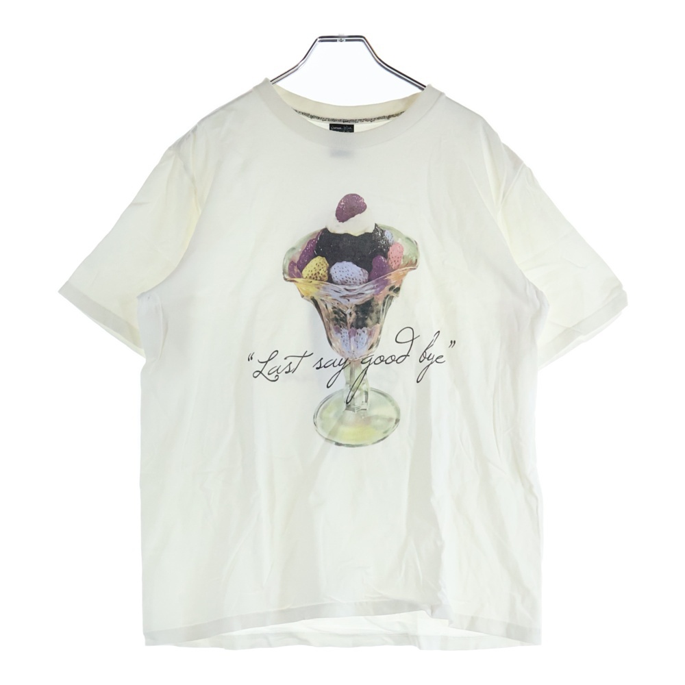 09AW A CLOSED FEELING期 パフェ グラフィック クルーネック カットソー 半袖Tシャツ ホワイト Bランク