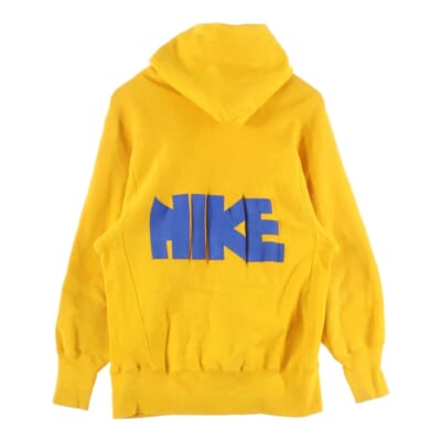 ×NIKE 70S VINTAGE REVERSE WEAVE ナイキ ヴィンテージ リバースウィーブ USA製 単色タグ ゴツナイキ 両面プリント スウェットプルオーバーパーカー Cランク