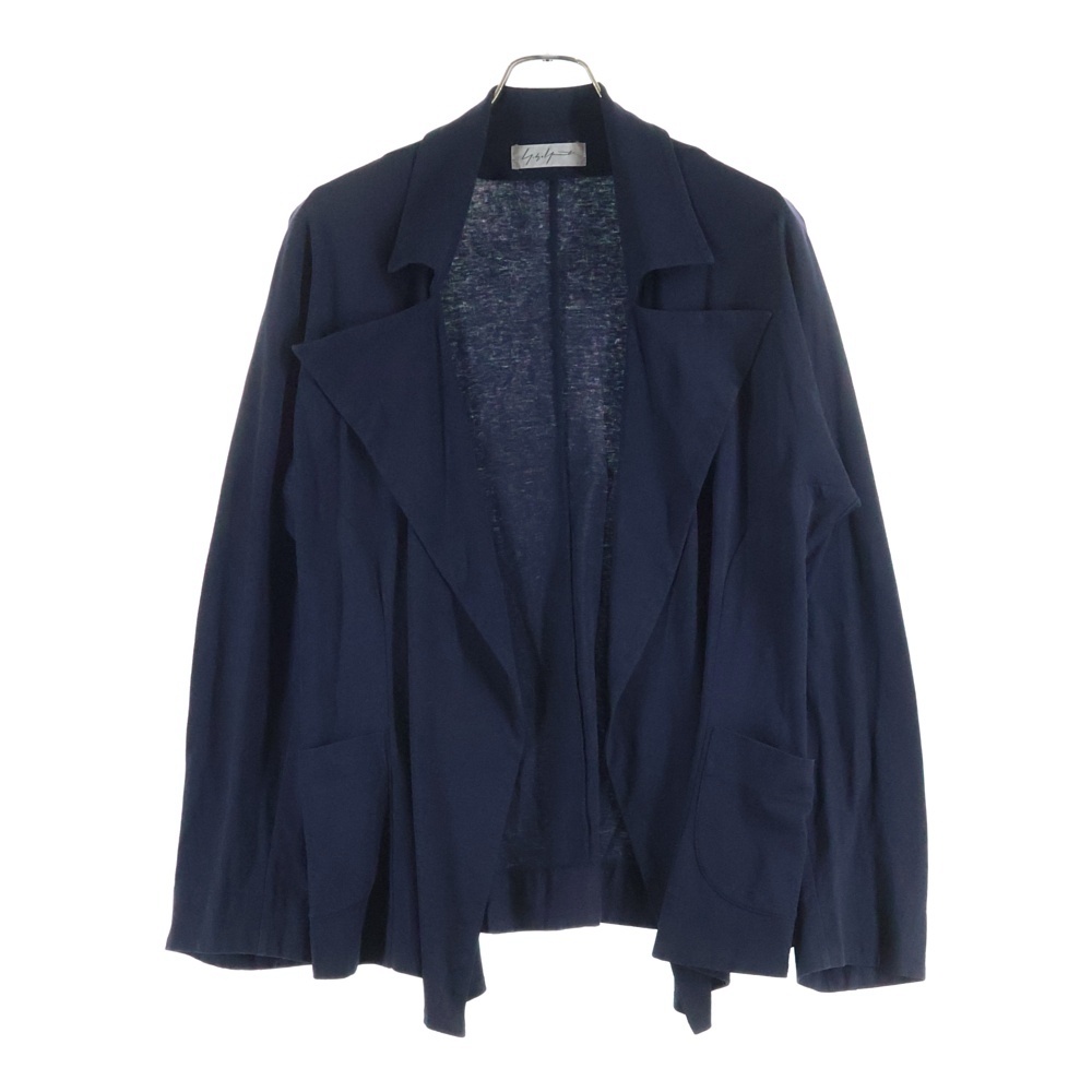 16SS ボタンレス ダブルポケット コットン 長袖シャツ ネイビー FO-T45-763 Aランク