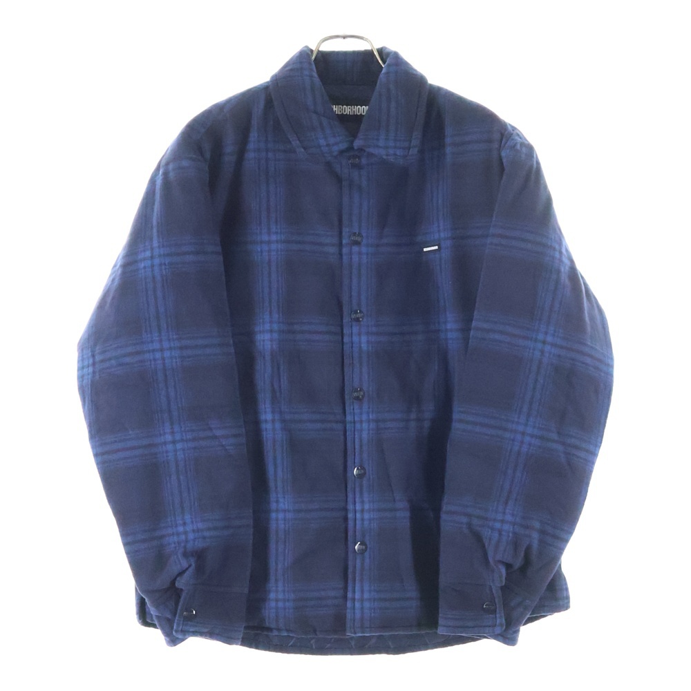 20AW PLAID/C-JKT プレイド 長袖シャツジャケット ブルー/ブラック 202SINH-JKM04 Bランク