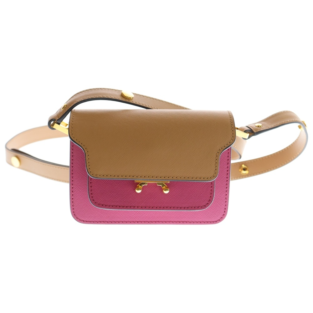 マルニ Trunk Bag mini トランク レザー ショルダーバッグ マルチ