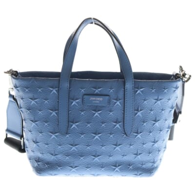 Pimlico ピムリコ スターエンボス レザー ハンド ショルダーバッグ ブルー レディース Bランク