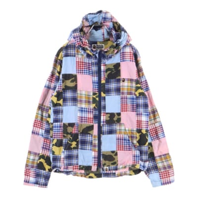 パッチワーク ジップアップ パーカー マルチ 001LJ0301011XX Bランク