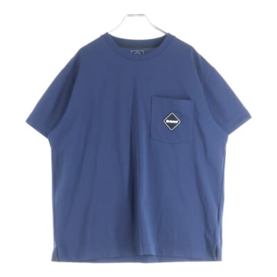 23SS EMBLEM POCKET TEE エンブレム ポケット ポリエステル 半袖Tシャツ カットソー ネイビー FCRB-230077 Bランク