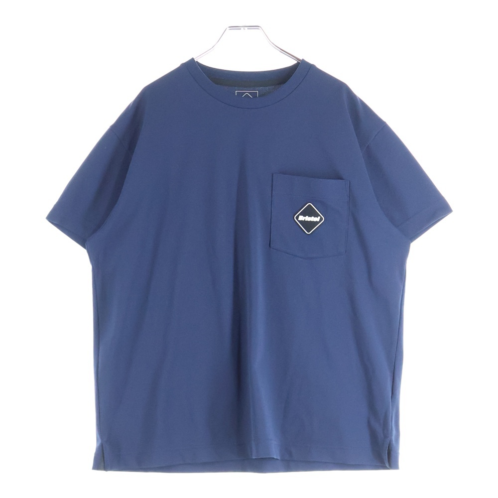 23SS EMBLEM POCKET TEE エンブレム ポケット ポリエステル 半袖Tシャツ カットソー ネイビー FCRB-230077 Bランク